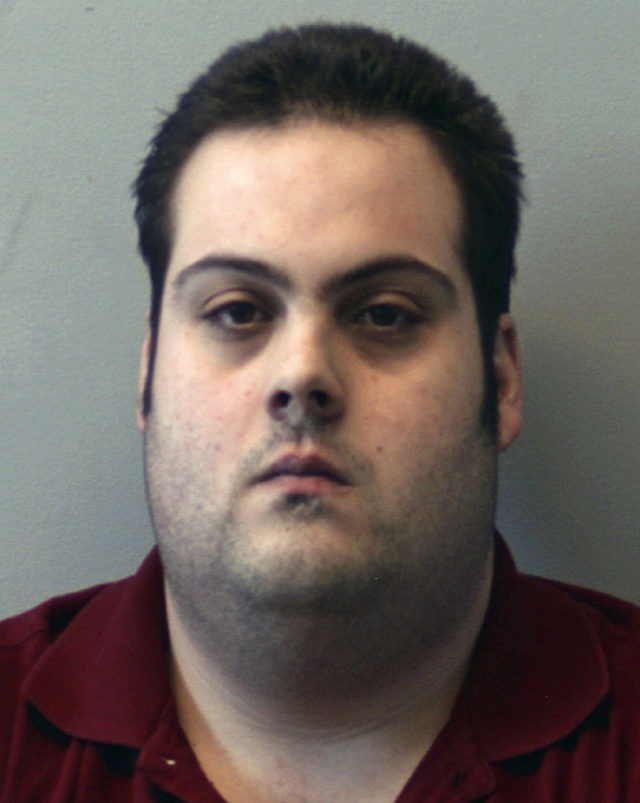 Trump Family White Powder Daniel Frisiello This booking photo released Thursday, March 1, 2018, by the Beverly Police Department shows Daniel Frisiello, of Beverly, Mass., accused of mailing five envelopes containing a white powder. Prosecutors are seeking three years in prison for Frisiello who admitted to sending threatening letters filled with white powder to President Donald Trump’s sons and others. Frisiello is set to be sentenced Friday, April 19, 2019, in Boston federal court. (Beverly Police Department via AP, File) The Associated Press
