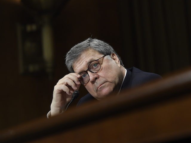 Attorney General William Barr testifies before the Senate Judiciary Committee on Capitol Hill in Washington, Wednesday, May 1, 2019. (AP Photo/Susan Walsh)