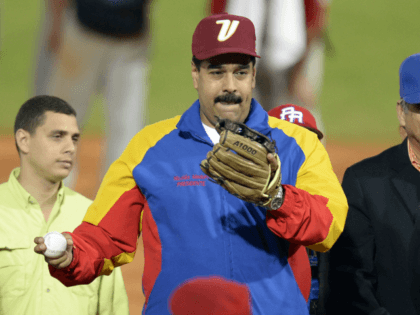 Venezuelan President Nicolas Maduro attends the opening ceremony of the 2014 Caribbean bas