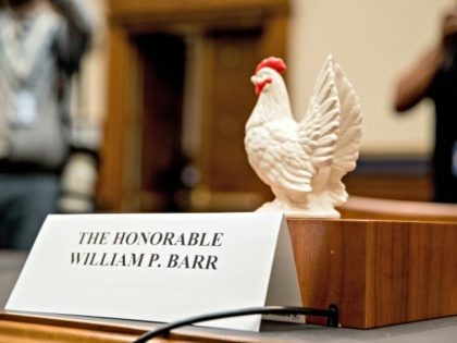 Rep. Steve Cohen, D-Tenn., placed a prop chicken on the witness desk for Attorney General