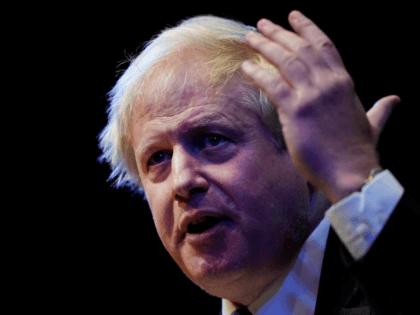 BIRMINGHAM, ENGLAND - OCTOBER 02: Boris Johnson speaks at a Conservative home fringe meeti