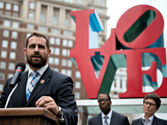 FILE - In this Sept. 25, 2014, file photo, State Rep. Brian Sims, D-Philadelphia, accompanied by other officials, speaks at a protest calling on Pennsylvania to add sexual orientation to its hate crime law at John F. Kennedy Plaza, also known as Love Park in Philadelphia. The Democratic Pennsylvania state …