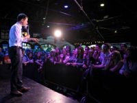 n a Thursday, May 9, 2019 file photo, Democratic presidential candidate Pete Buttigieg addresses supporters at a campaign event, in West Hollywood, Calif. The Democrats who want to be president are swarming California, competing for campaign cash and media attention while courting longtime allies of home-state Sen. Kamala Harris on …