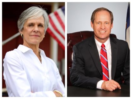 Collage of Dr. Joan Perry and Dr. Greg Murphy, who will face a runoff election in July for North Carolina's 3rd Congressional District.