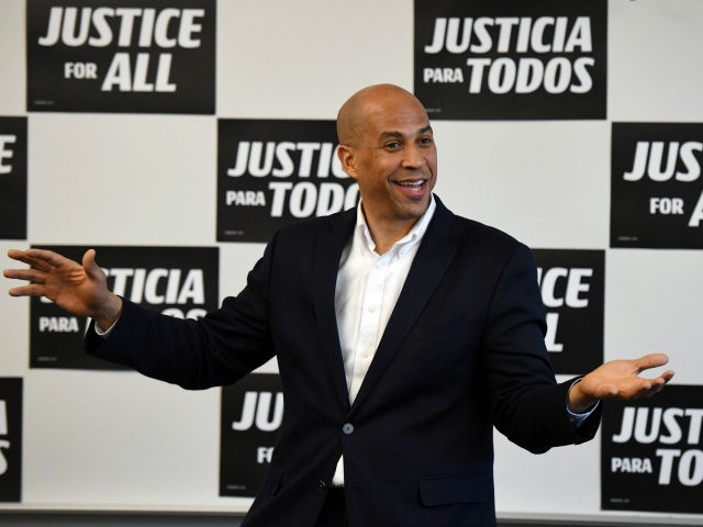 U.S. Sen. Cory Booker (D-NJ) speaks during a meet-and-greet with Young Democrats of UNLV a