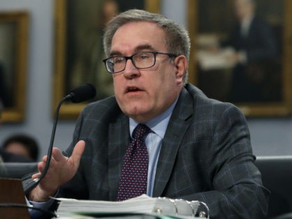 WASHINGTON, DC - APRIL 02: EPA Administrator Andrew Wheeler testifies during a House Appropriations Subcommittee hearing regarding President Donald Trump’s FY2020 budget for the Environmental Protection Agency, on Capitol Hill April 2, 2019 in Washington, DC. (Photo by Mark Wilson/Getty Images)