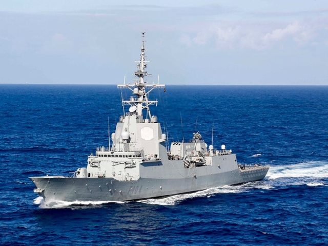 Spanish Navy frigate ESPS Méndez Núñez broke off from the US aircraft carrier USS Abrah