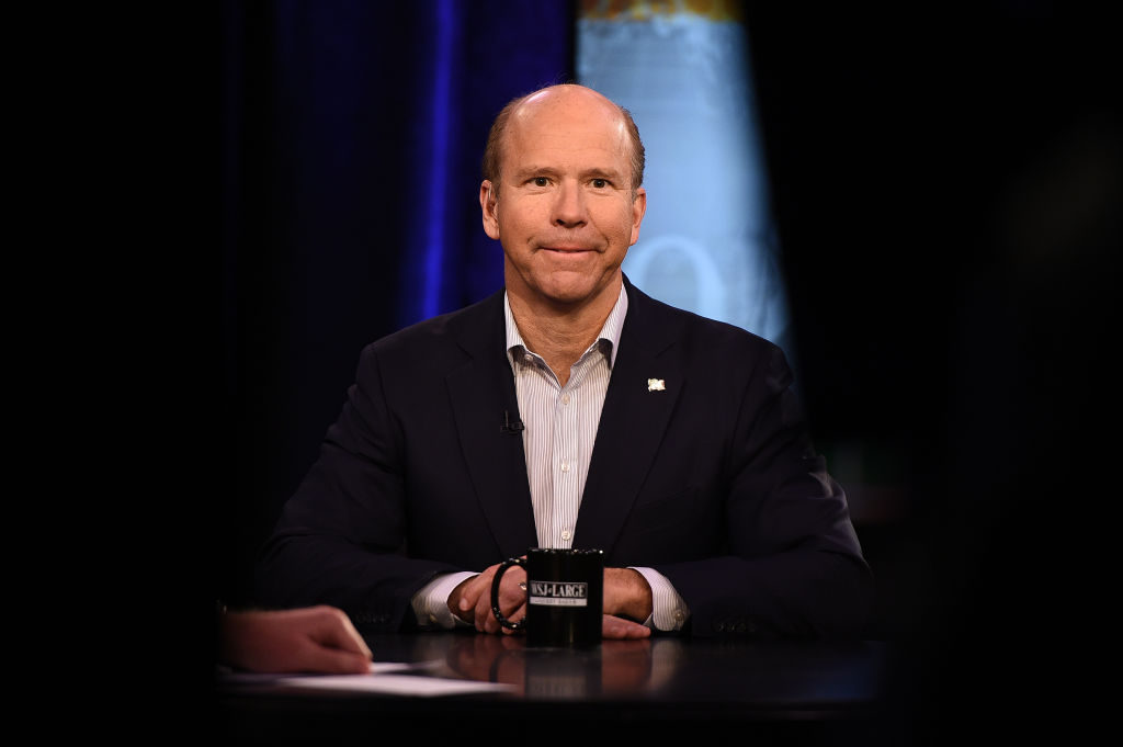 NEW YORK, NEW YORK - MARCH 27: Presidential candidate John Delaney attends a taping of "WSJ At Large with Gerry Baker" (which will air Friday, March 29th) at Fox Business Network Studios on March 27, 2019 in New York City. (Photo by Theo Wargo/Getty Images)