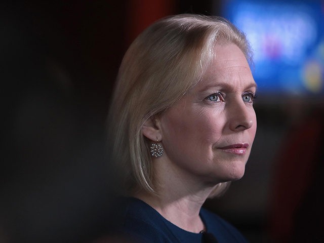 DES MOINES, IOWA - APRIL 17: Democratic presidential candidate Sen. Kirsten Gillibrand (D-NY) speaks to guests during a campaign event with Drake University Democrats at Papa Keno’s restaurant on April 17, 2019 in Des Moines, Iowa. Gillibrand has campaign stops scheduled in the state through Friday. (Photo by Scott Olson/Getty …
