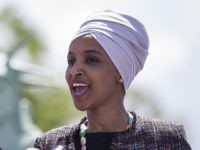WASHINGTON, DC - MAY 16: Rep. Ilhan Omar (D-MN) speaks during a rally to express solidarity with immigrants and refugees hosted by MovOn, United We Dream, Families Belong Together and Popular Democracy near Union Station on May 16, 2019 in Washington, DC. A replica of the Statue of Liberty was …