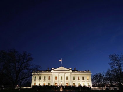 A January 11, 2016 photo shows the White House at dusk in Washington, DC. US President Bar