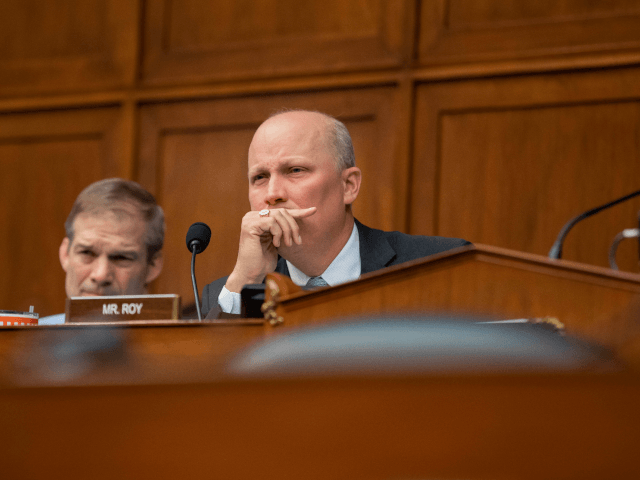 U.S. Rep. Chip Roy (R-TX) listens during a House Civil Rights and Civil Liberties Subcommi