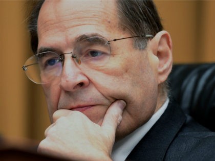 Chairman Jerry Nadler, D-NY, looks on as US Attorney General Bill Barr fails to attend a hearing before the House Judiciary Committee on Capitol Hill in Washington, DC, on May 2, 2019. - Barr refused to testify before the committee hearing on his handling of the Mueller report, setting up …