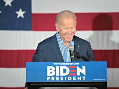 IOWA CITY, IOWA – MAY 01: Democratic presidential candidate and former vice president Jo