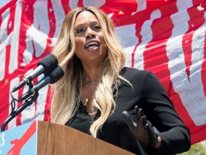 LOS ANGELES, CA - JUNE 30: Laverne Cox attends ‘Families Belong Together - Freedom for Immigrants March Los Angeles’ at Los Angeles City Hall on June 30, 2018 in Los Angeles, California. (Photo by Emma McIntyre/Getty Images for Families Belong Together LA)