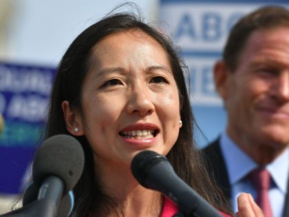 Leana Wen, President of Planned Parenthood, speaks during a press conference on the reintroduction of the "Women's Health Protection Act at the House Triangle of the US Capitol in Washington, DC, on May 23, 2019. (Photo by MANDEL NGAN / AFP) (Photo credit should read MANDEL NGAN/AFP/Getty Images)