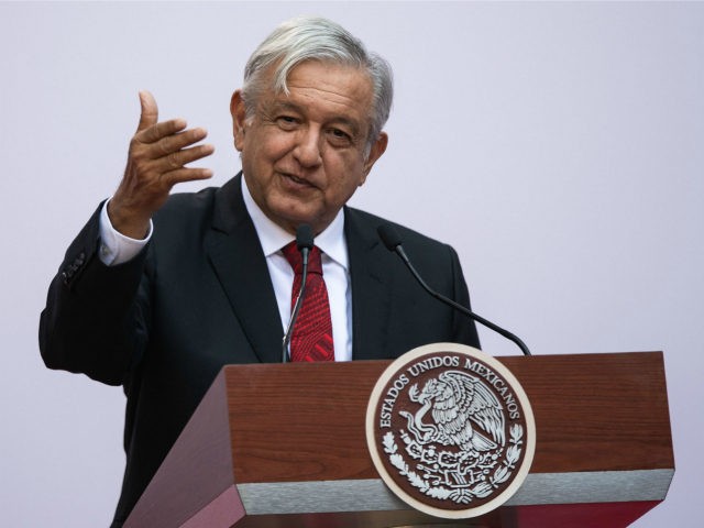 Mexican President Andres Manuel Lopez Obrador delivers his report on the first 100 days of