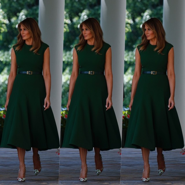 Fashion Notes: Melania Trump Takes Florals to New Heights in Louboutin ...