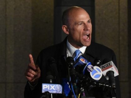 NEW YORK, NY - MARCH 25: Michael Avenatti, the former lawyer for adult film actress Stormy Daniels' and a fierce critic of President Donald Trump, speaks to the media after being arrested for allegedly trying to extort Nike for $15-$25 million on March 25, 2019 in New York City. The …