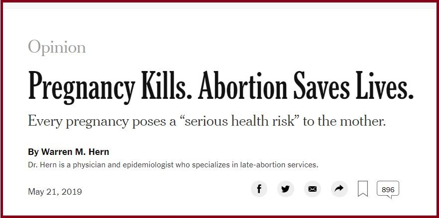 NYT abortion saves lives