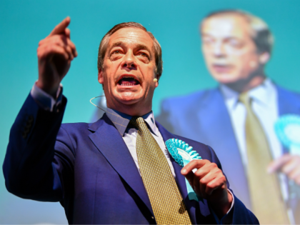 EDINBURGH, SCOTLAND - MAY 17: Nigel Farage attends a rally with the Brexit Party’s Europ