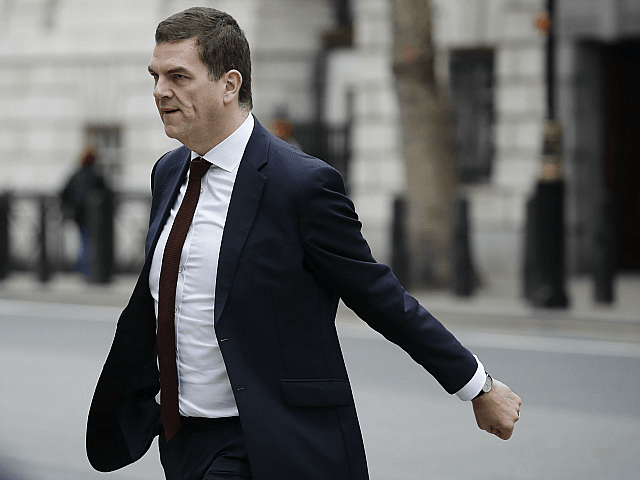 Britain's chief Brexit negotiator Olly Robbins leaves the Cabinet Office on Whitehall in L