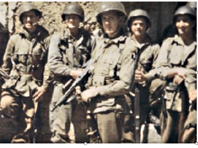 Paratroopers in Normandy including pathfinder Captain Frank Lillyman.
