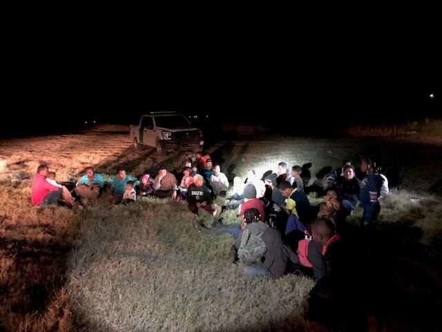 Presidio Border Patrol Station agents apprehend a group of Central American migrant families in the Big Bend Sector.