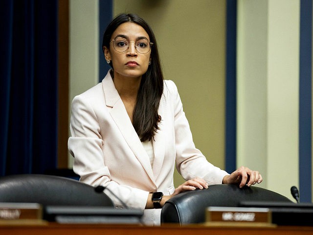 WASHINGTON, DC - MAY 15: U.S. Rep. Alexandria Ocasio-Cortez (D-NY) arrives to a House Civi