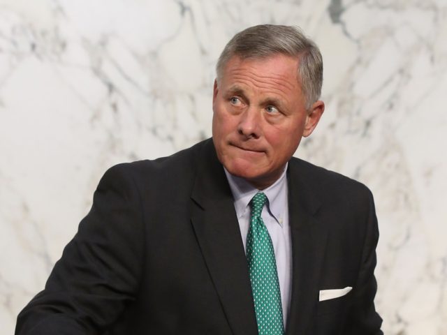 WASHINGTON, DC - AUGUST 01: Chairman Richard Burr (R), attends a Senate Intelligence Commi