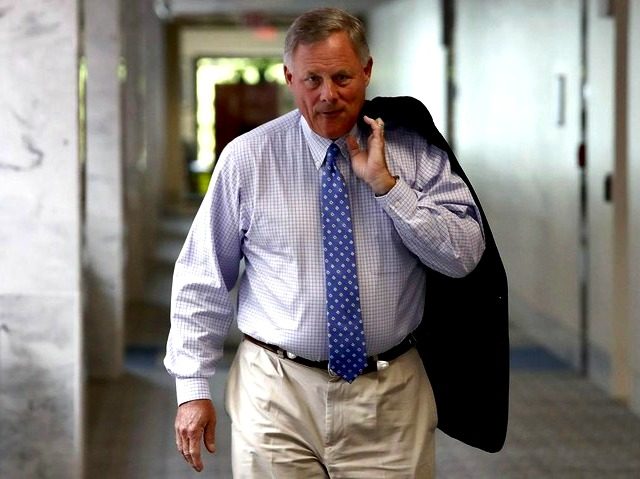 Committee Chairman Sen. Richard Burr (R-NC) arrives for a meeting of the Senate Select Com