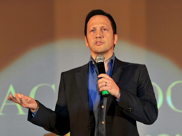 US Hollywood actor and stand-up comedian Rob Schneider gives a performance during 'Bl