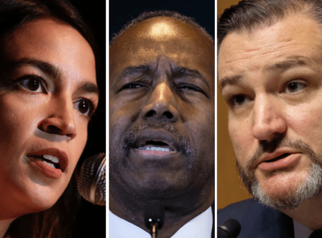 AOC and Ben Carson and Ted Cruz (Alex Wong / Drew Angerer / Alex Wroblewski / Getty Images