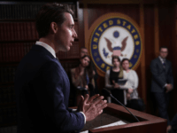 U.S. Sen. Josh Hawley (R-MO) speaks during a news conference at the U.S. Capitol April 2, 2019 in Washington, DC. Sen. Rick Scott (R-FL) held a news conference to discuss "his efforts to make healthcare more affordable and accessible for families." (Photo by Alex Wong/Getty Images)