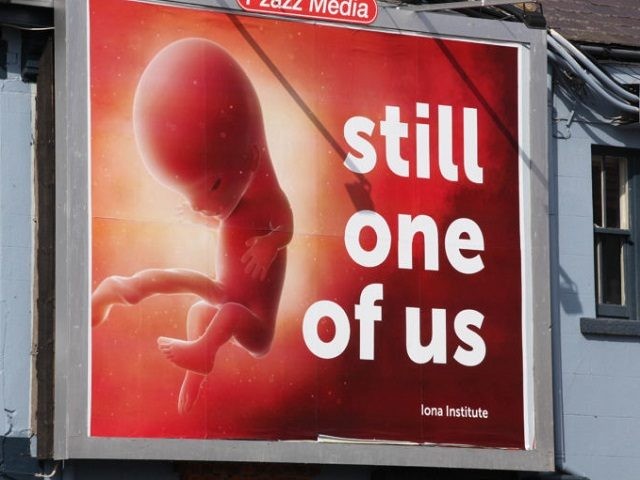 Offensive imagery of an unborn child.