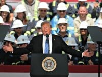 President Donald Trump speaks on energy infrastructure at the Cameron LNG Export Terminal in Hackberry, La., Tuesday, May 14, 2019. (AP Photo/Gerald Herbert)