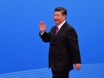 BEIJING, CHINA - APRIL 27: Chinese President Xi Jinping arrives for a press conference aft