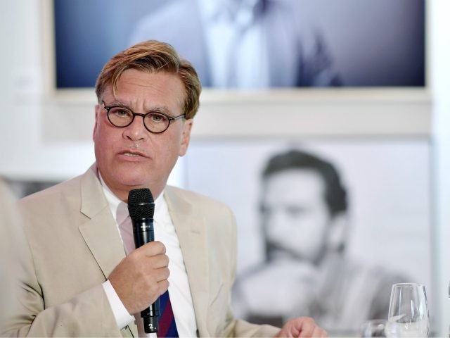 ZURICH, SWITZERLAND - OCTOBER 04: Aaron Sorkin speaks at the 'Molly's Game' press conference during the 13th Zurich Film Festival on October 4, 2017 in Zurich, Switzerland. The Zurich Film Festival 2017 will take place from September 28 until October 8. (Photo by Alexander Koerner/Getty Images)