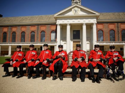 British Chelsea Pensioners who are veterans of the World War II Battle of Normandy, codenamed Operation Overlord, and D-Day pose for a group photograph during a D-Day 75th anniversary photocall at the Royal Hospital Chelsea in London, Monday, May 13, 2019. The 75th anniversary of D-Day is on 6 June, …