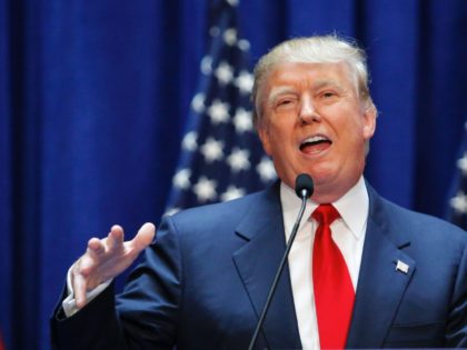 Real estate mogul Donald Trump announces his bid for the presidency in the 2016 presidenti