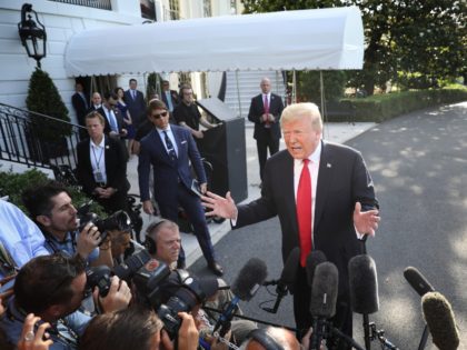 WASHINGTON, DC - MAY 30: U.S. President Donald Trump answers questions on the comments of