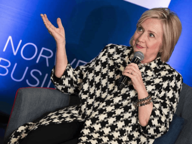 Former US Secretary of State, Hillary Rodham Clinton, attends an international conference