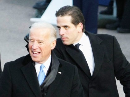 WASHINGTON, D.C. - JANUARY 20: Vice-President Joe Biden arrives with his family, wife Jill, sons Hunter and Beau at the reviewing stand to watch the Inaugural Parade from in front of The White House January 20, 2009 in Washington, DC. Obama was sworn in as the 44th President of the …