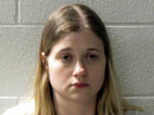 CORRECTS NAME TO KRISTA NOELLE MADDEN, NOT KRISTA LOWELL GRIFFIN - This photo made available by the Henderson County Sheriff's Office, N.C., shows Krista Noelle Madden who was arrested on Friday, May 10, 2019. Her claim that her 7-week-old baby was kidnapped quickly unraveled after the infant was found at …