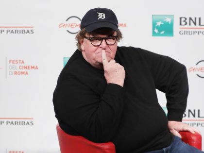 ROME, ITALY - OCTOBER 20: Michael Moore attends a photocall during the 13th Rome Film Fest