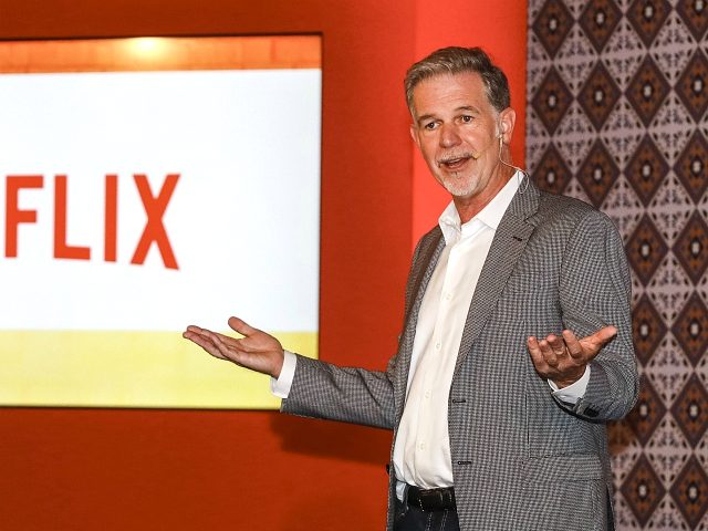 BOGOTA, COLOMBIA - OCTOBER 09: Netflix CEO Reed Hastings speaks during Netflix Slate Event 2018 at JW Marriot on October 9, 2018 in Bogota, Colombia. (Photo by Daniel Muñoz/Getty Images for NETFLIX)