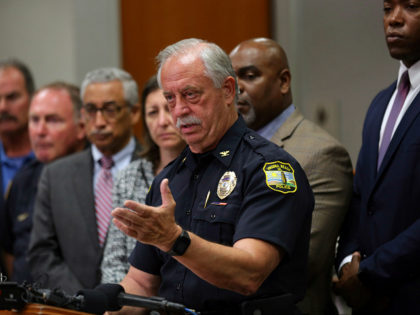 Virginia Beach Police Chief James Cervera speaks during a news conference in Virginia Beac