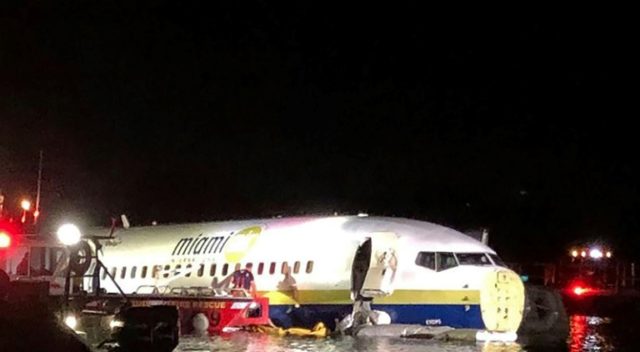 'Miracle' as passengers safe after plane skids into Florida river
