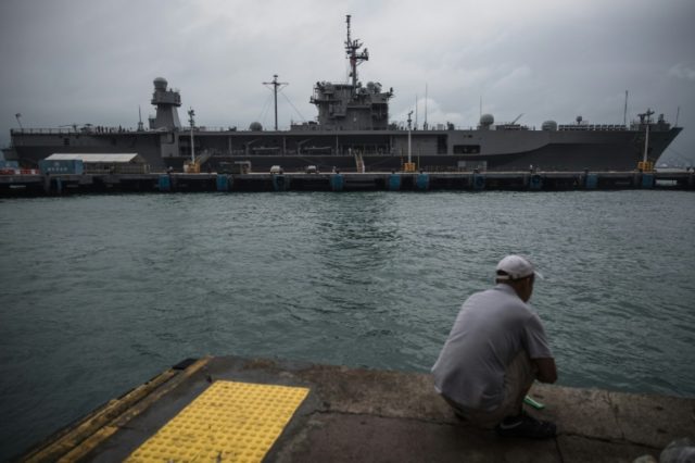 Two US navy ships sail though Taiwan Strait as Guam drills begin