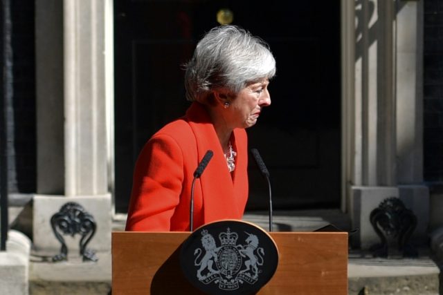 Pound bobs around May resignation, stocks mostly gain